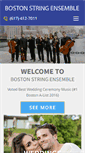 Mobile Screenshot of bostonstringensemble.com